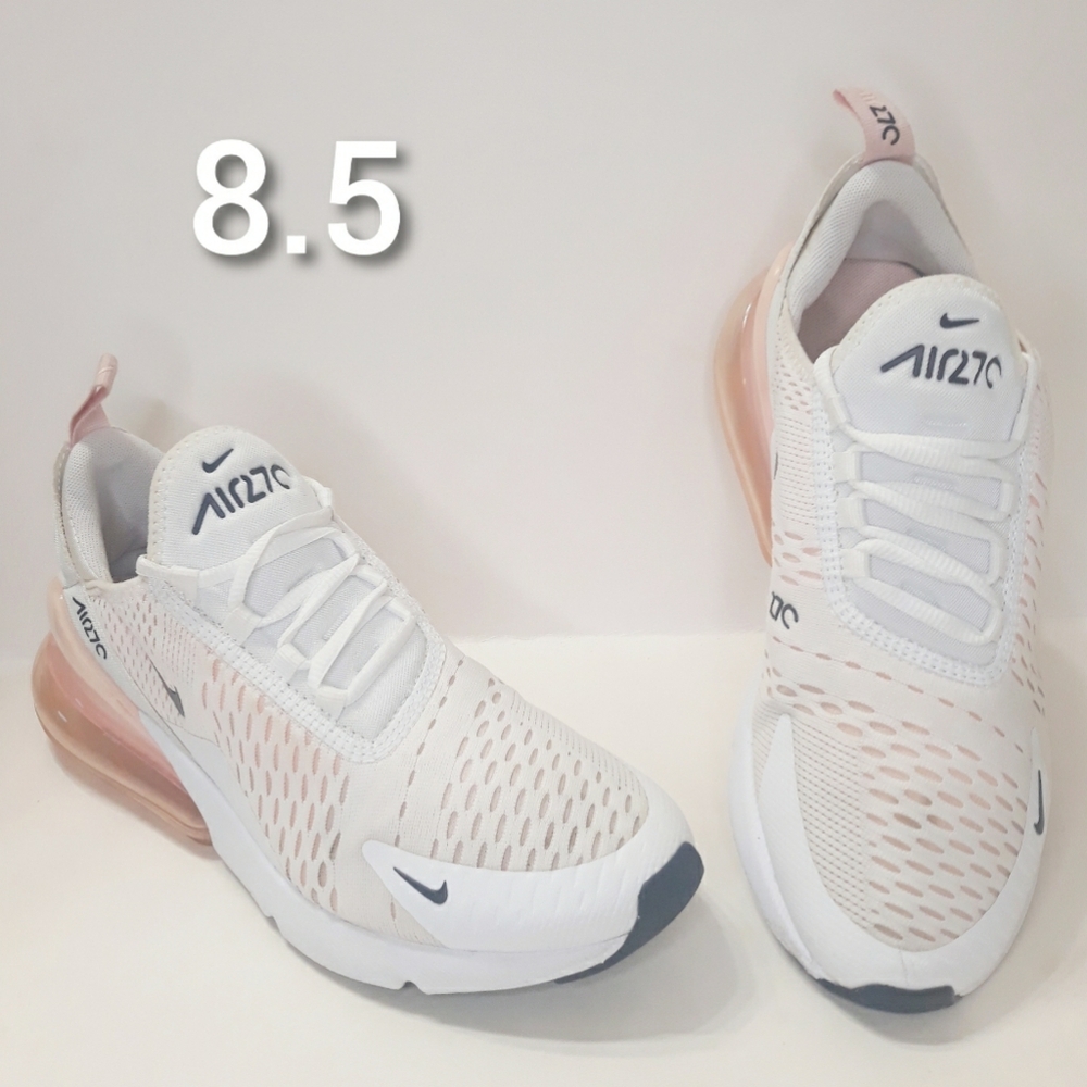 Nike Air Max 270 White Bleached Coral.  Size 8.5